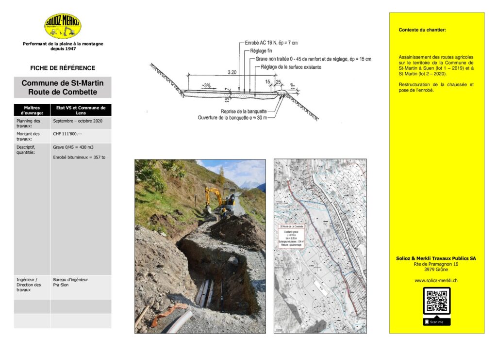 Route Combette à St-Martin 2020